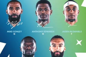 森林狼G2首发：康利、爱德华兹、麦克丹尼尔斯、兰德尔、戈贝尔