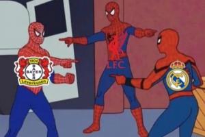 闭环🤣皇马红军药厂右后卫互换，药厂官方发蜘蛛侠表情包玩梗