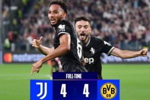 神巧合！尤文上次在欧冠4-4是00年踢汉堡，科瓦奇、图多尔均破门