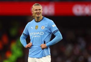 哈兰德91球成为曼城队史英超第二射手，仅次184球的阿圭罗