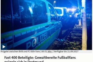 400人打群架！沙尔克球迷拉停火车，与多特和科隆球迷在林间斗殴