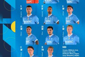 那不勒斯首发：德布劳内、麦克托米奈领衔，霍伊伦、吉尔莫出战