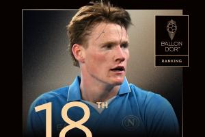 意甲冠军得主，2025年金球奖第18：28岁麦克托米奈，生涯首次入围