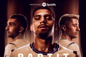 客场挑战奥维耶多！巴萨社媒发布海报：阿劳霍、费兰、莱万在列