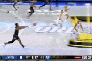 精准制导！班凯罗长传输送炮弹 小瓦格纳接球反击轻松上篮得手